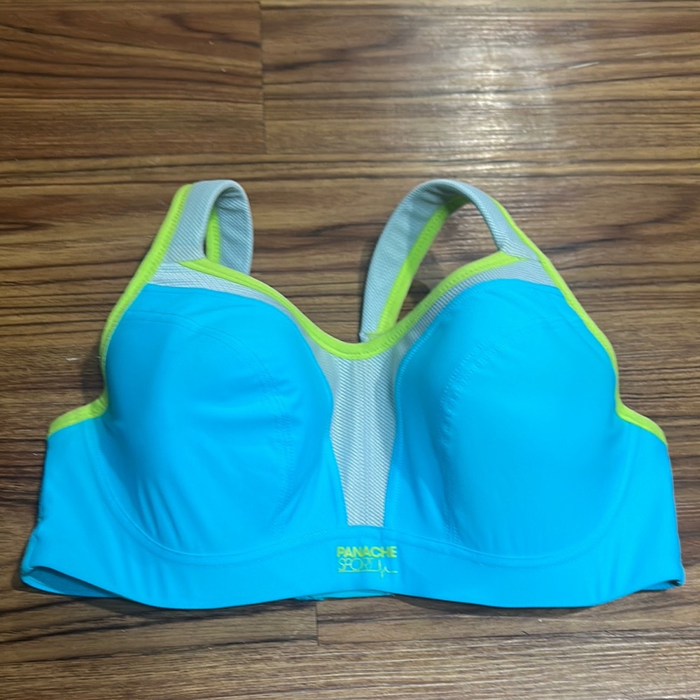 Panache Blue and Green Sports Bra for Active Comfort